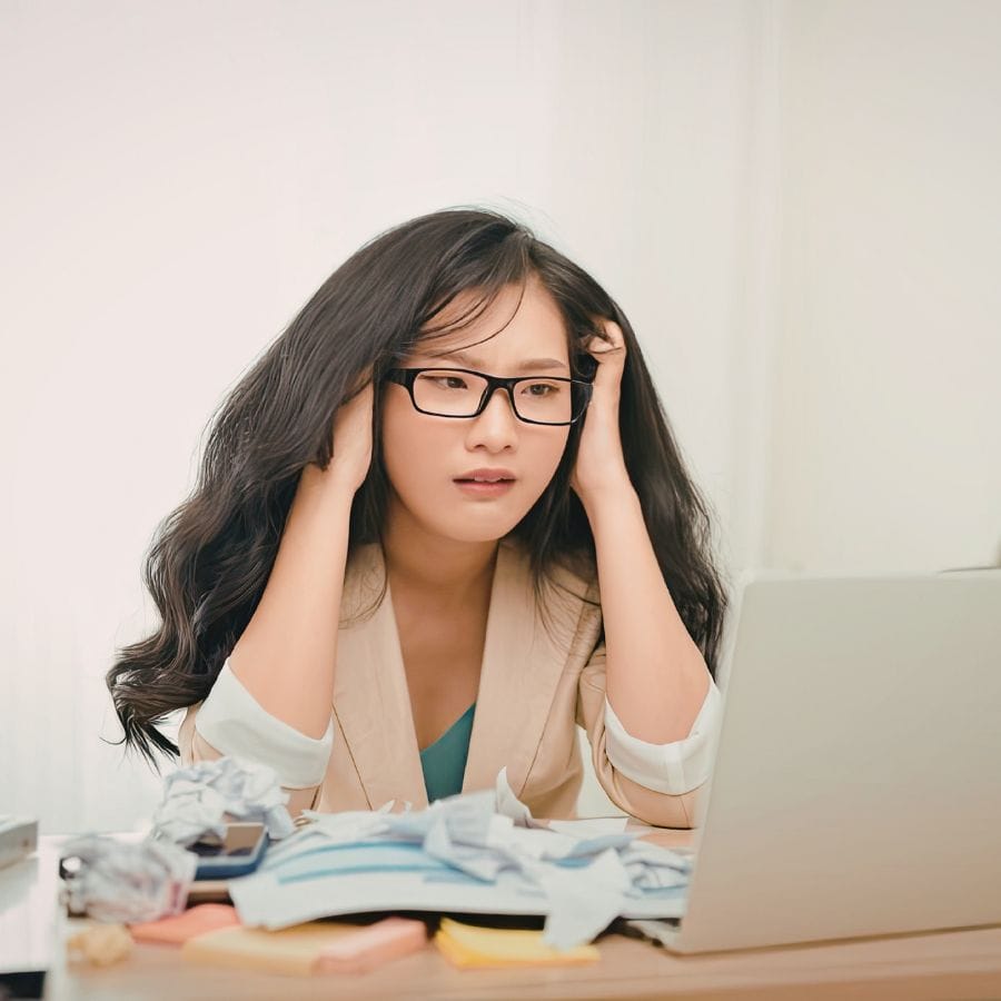 What to do after you've failed your PE exam - frustrated woman - Petro Publications.